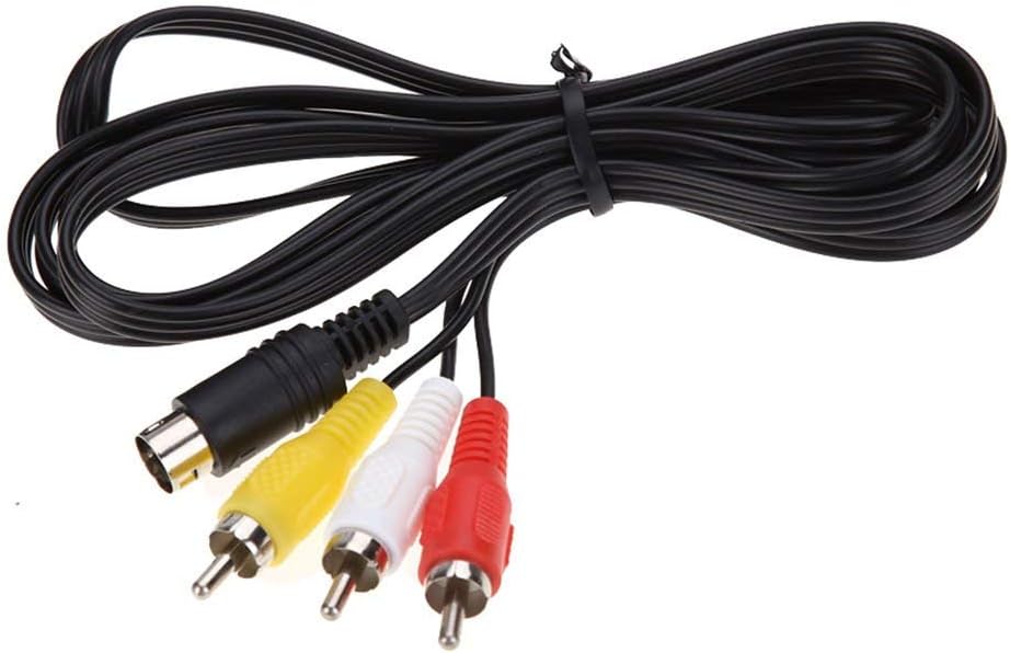 RUITROLIKER 1.8m Audio Video Cable AV 9Pin to RCA Composite Cable Connection Compatible for Genesis 2 3, Black - Image 4