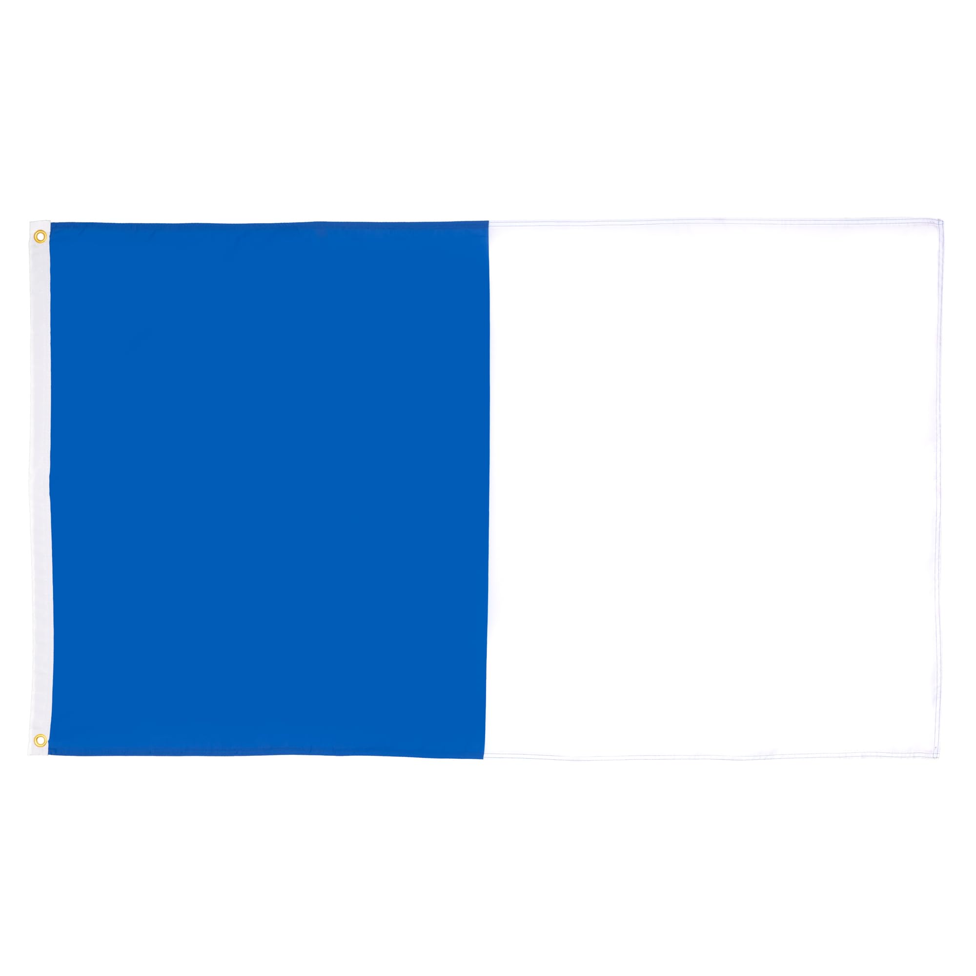Photo 1 of ***SIMILAR ITEMAZ FLAG - Half Blue And White Flag - 3x5 Ft - 100D Polyester Two Colors Banner with Two Metal Grommets - Fade Resistant - Vivid Colors - 3' x 5' Feet - 150x90 Cm