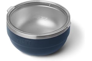 YETI Rambler Bowl, Vacuum Insulated, Stackable and Nestable Stainless Steel Bowl with Lid, 2 Quart, Navy