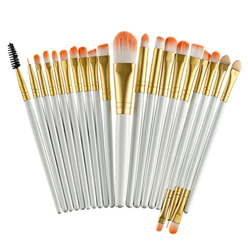 20Pcs Makeup Brushes Set Highlighter Eyeshadow Brow Brush For Makeup Blending Brush Set Black and Black - Thumbnail 3