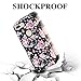 iPhone 7 Plus Case, iPhone 8 Plus Case, KAMII Flower Pattern Shockproof 3in1 Dual Layer TPU Bumper Hard PC Hybrid Defender Armor Case Cover for Apple iPhone 7 Plus /8 Plus (Rose Flower)