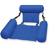 Poolmaster Water Chair Inflatable Swimming Pool Float Lounge, Blue