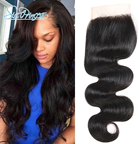 Grade 8A Brazilian Hair Lace Closure Free Part 10 inch Hair Swiss Lace Closure 130% Density Virgin Brazilian Human Hair Lace Closure With Baby Hair Remy Hair Closure