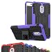 Nokia 6 Case, KimBoo Dual Layer Shock-Absorption Armor Cover Full-Body Protective Case with Kickstand Combo PC+TPU Back for Nokia 6 (Purple)