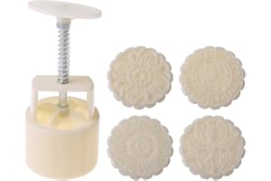 Oxxggkao 100g Mold 4 Flowers Stamps Round Hand Press