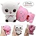 2 Pcs Jumbo Squishy Kawaii Cats, Sweet Scented Vent Charms Slow Rising Squishies Kawaii Kid Toy , Lovely Stress Relief Toy, Animals Gift Fun Large by Shellvcase
