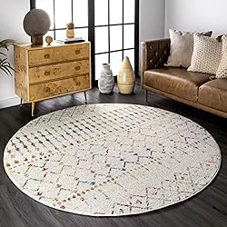 nuLOOM Moroccan Blythe Accent Rug, 4' Round, Light