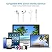 Dittou 2 Pack Earphones/Earbuds/Headphones Stereo Microphone&Remote Control IP 6/5/4 Pad Pod More Android Smartphones Compatible 3.5 mm004 (White) (White)
