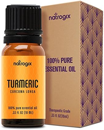 Turmeric Essential Oil by Natrogix - 100% Pure Therapeutic Grade Aromatherapy Turmeric Oil GC/MS Certified - 10ml w/Free Recipe E-Book