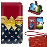 Samsung Galaxy S7 Wallet Case, Onelee - Wonder Women Premium PU Leather Case Wallet Flip Stand Case Cover for Samsung Galaxy S7 with Card Slots
