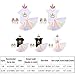 FYMNSI Baby Girls 1st Birthday Unicorn Cake Smash Floral Romper + Skirt + Unicorn Headband + Shoes 4PCS Outfits White