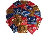 Kimono Pleasure Pack (Thin, Microthin, and Textured) Premium Lubricated Latex Condoms and Silver Pocket/Travel Case-24 Count