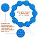 Nuby 100% Silicone Teether Ring, 3 Months + Colors May Vary