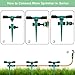 Blisstime Lawn Sprinkler, Automatic 360 Rotating Garden Water Sprinklers Lawn Adjustable 3 Arms Sprayer Irrigation System, Leak-Proof Design and Spike Base