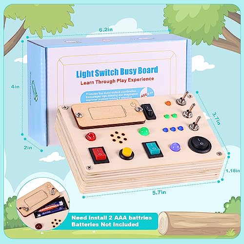 Busy Board Toddler Montessori Toys Kids Switch Boards Autism Sensory