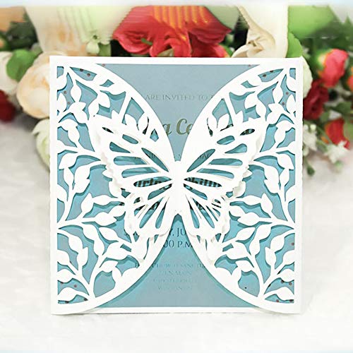 Ireav Butterfly Flower Border Metal Cutting Dies DIY Scrapbooking Embossing Album Paper Card Making Craft Stencil Greeting Card Wedding Invitation Decorative Die Cuts Mould (5.11 x 3.35 inch) - Thumbnail 4