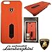 Lamborghini Aventador D2 Leather+Carbon Fiber Back Case for iPhone 6 Orange