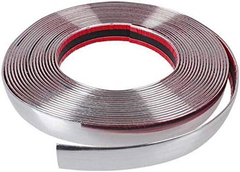 Amazon Com 2 50mm Wide Chrome Moulding Trim For Car Use For Auto Body Side Rear Bumper Guard Bumper Door Guard Door Sill Scratchproof Protection Decoration Strip Self Adhesive 5feet Automotive