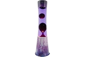 zhrisezlava 16 Inch Starry Sky Liquid Lamp, Purple Liquid with Purple Wax Motion Lamps for Adults, Relaxing Night Light Magma Lamp Home Decor for Living Room Bedroom Birthday Gifts