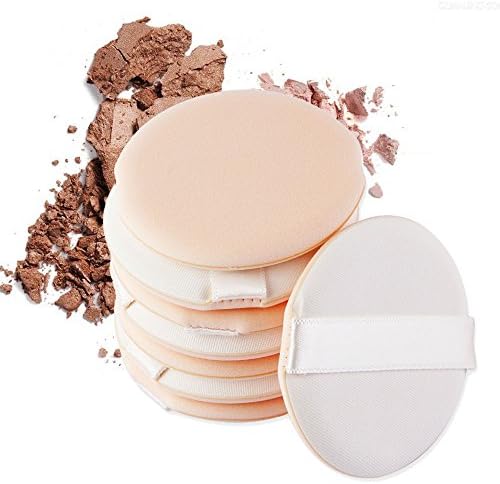 AprFairy 8pcs Makeup Air Cushion Puff Set Dry Wet Dual Use Replacement Sponge Puffs for BB Creams Powder Foundation Concealer Blush Highlighter - Beige