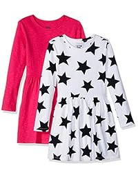 Brand - Vestido de punto de manga larga para niñas pequeñas y niños de Zebra manchada