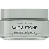 Salt & Stone Body Cream – Bergamot & Hinoki | Hydrating Formula with Seaweed Extracts, Spirulina & Squalane | Deep Hydration, Skin Barrier Repair & Healthy Glow | for all Skin Types (6.7 fl oz)
