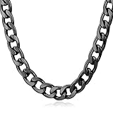 U7 Men Big Thick Chain 7MM Classic Cuban Curb Chain Hip Hop Jewelry Punk Rose Gold/Platinum/18K Gold Plated Necklace,18-30 Inch
