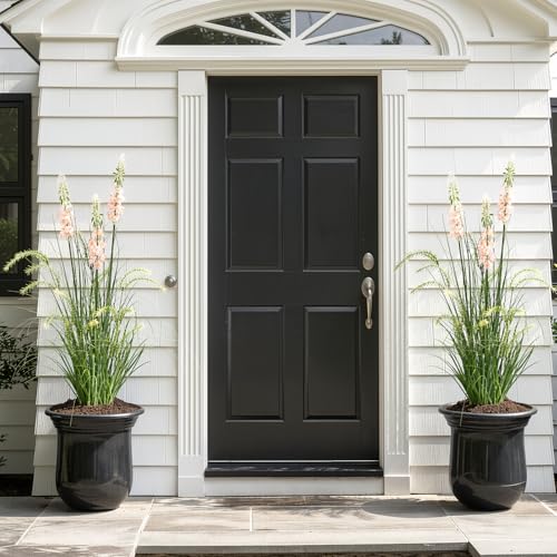 ZEEOZE Plantas artificiales de 90cm con tres Flores Plantas Artificiales Decorativas Planta Artificial Exterior Interior con Para Decoracion Hogar Salon Casa Room Decor Jardín Oficina(2 Paquete)