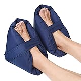 Plush Foot Pillows - Heel Protectors Cushions Pain Relief - 1 Pair - Navy