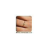 FUNEIA Initial Birthstone Rings for Women Teen
