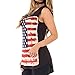 Lkous Women Fashion Sleeveless T-shirt American Flag Printed Camisole Tank Tops
