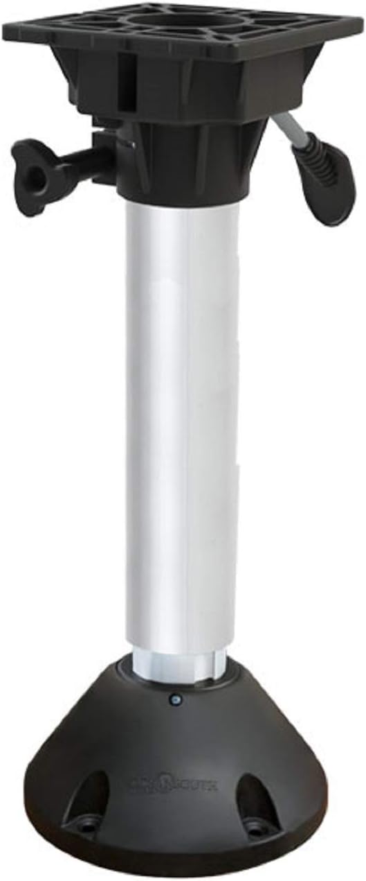 Höhenverstellbarer Bootssitzsockel Aus Aluminium | 7-stufig, 33-48,3 Cm, Drehbar, Verriegelbar, Für Alle Marken