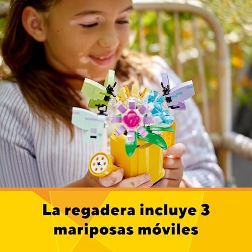 Creator 3 en 1 Flores en Regadera, Convertible en Bota de Agua o 2 Pájaros de Juguete Posados en una Percha, Juego Creativo con Animales de Regalo para Niñas y Niños de 8 Años o Más 31149
