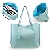 OCT17 Women Tote Bag - Tassels Faux Leather Shoulder Handbags, Fashion Ladies Purses Satchel Messenger Bags - Light Blue