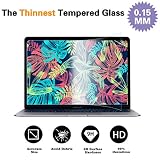 Glass Screen Protector Compatible MacBook Air 13 Inch 2018 Model A1932 & New MacBook Pro 13 Inch Model A1706 A1708 A1989, 9H Hardness with Ultra Thin 0.15mm Thickness