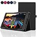 ACdream Lenovo TAB3 8 Case, Folio Protective Premium Leather Tablet Case for Lenovo TAB3 8 inch Tablet(2016 release), Black