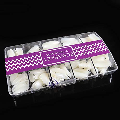 ECBASKET Stiletto Nails Natural Acrylic Nails Pointed Fake Nails Long Full Cover Artificial Nails for Halloween 500pcs 10 Sizes with Box - Thumbnail 7
