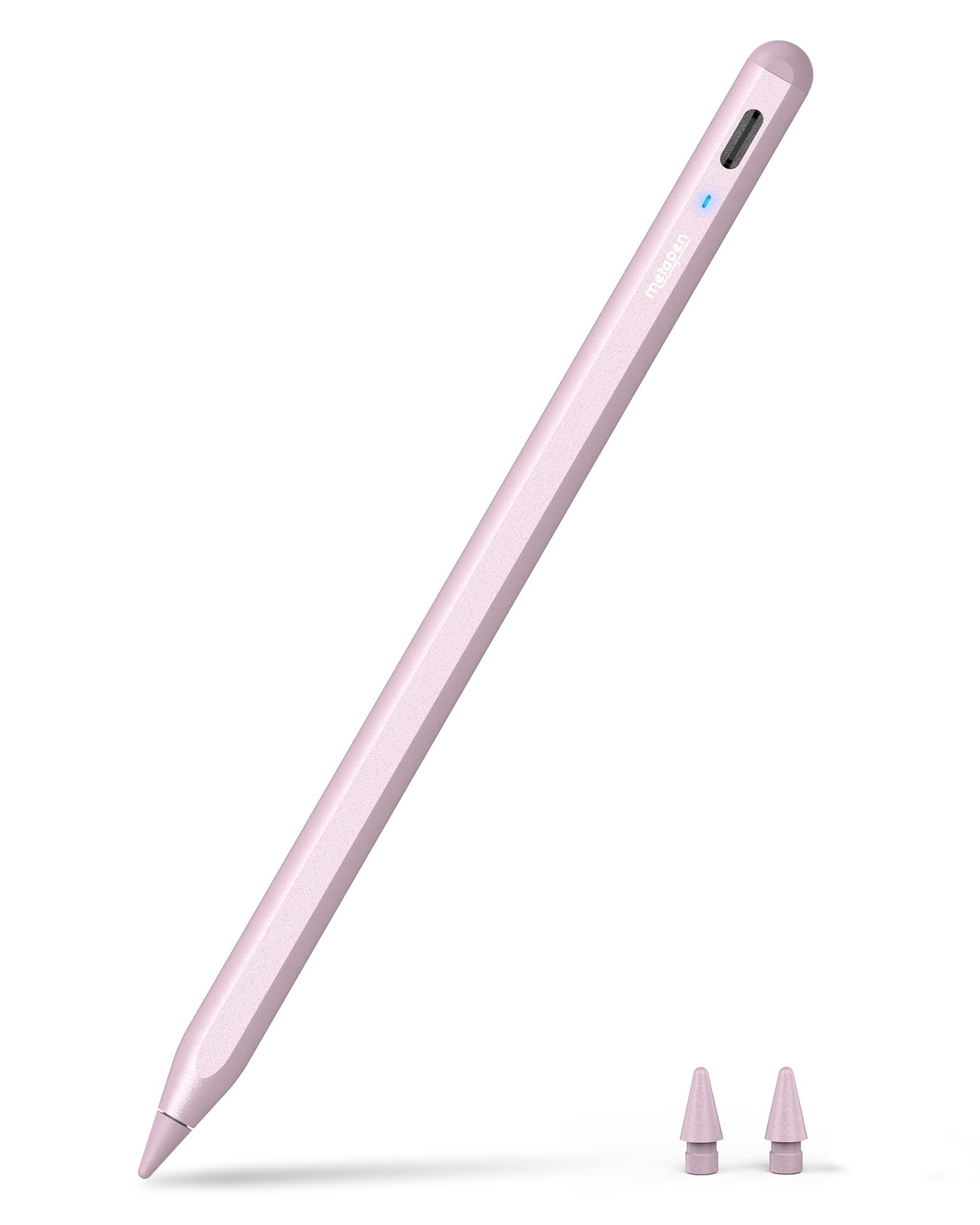 Metapen Pencil A8 for iPad 2018-2026, (2X Faster Charge), Pixel Precision, Tilt Sensitive Stylus Pen Compatible Apple iPad 11/10/9/8/7/6th Gen, Pro 12.9/11/13 Inch M4, Air 3/4/5/M2/M3, Mini5/6, Pink — image 1