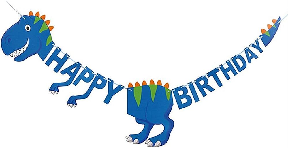 KANKOO Dinosaur Party Decorations Birthday Banners Happy Birthday Banner Decorations Banners And Supplies Animal Decorations Paper String Happy Birthday Bunting Garland Party Banner Decoration 3