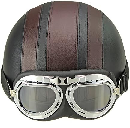 Motorcycle Half Helmets Goggles Vintage Harley Style Biker Cruiser Scooter Touring Helmet Bike Accessories