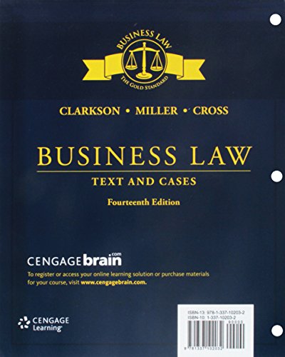 Bundle: Business Law: Text and Cases, Loose-Leaf Version, 14th + MindTap Business Law, 1 term (6 mon - //medicalbooks.filipinodoctors.org