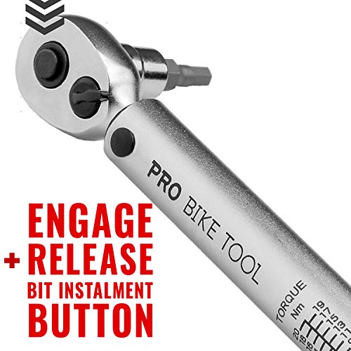 PRO BIKE TOOL 1/4 Inch Drive Click Bike Torque Wrench Set 2 to 20 Nm Bicycle Torque Wrench
