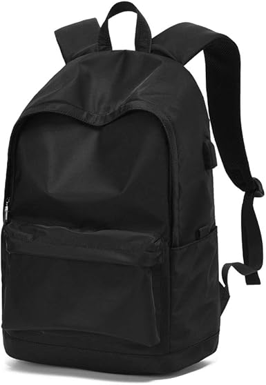 simple black backpack