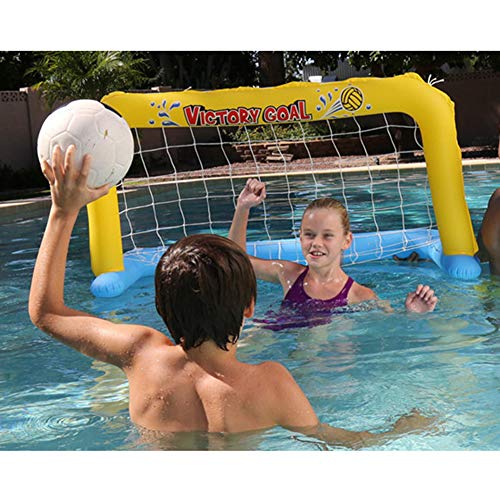 Pannow Inflatable Football Goal Net with Balls,Pool Water Game Family Fun Soccer Game Goal Post Water Toys for Adults and Kids - Thumbnail 2