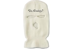 FASHIXD 3 Hole Ski Mask Yes Daddy Full Face Balaclava Winter Warmer Outdoor Sports Thermal for Men Women
