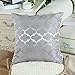 CaliTime Pack of 2 Cushion Covers Throw Pillow Cases Shells for Home Sofa Couch Modern Shining & Dull Contrast Quatrefoil Accent Geometric 20 X 20 Inches Silver Gray