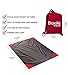 Compact Waterproof Pocket Beach Blanket. Portable Lightweight Folding Tarp with Red Travel Case. Outdoor Picnic Camping Blanket with Easy Attachment Clip