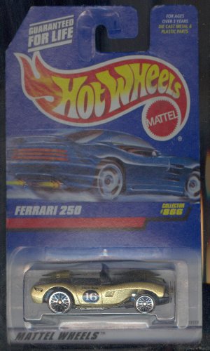 Hot Wheels 1998 Ferrari 250 Gold Car Collector Number 866