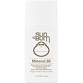 Sun Bum Mineral SPF 30 Face Sunscreen Lotion - Broad Spectrum and Fragrance Free Moisturizing Facial Sunscreen - Hawaii 104 Act Compliant (Without Octinoxate & Oxybenzone) - Travel Size - 1.7 oz