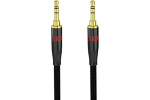 SKW Aux Cable for Car(Hi-Fi Sound),3.5 mm Stereo Audio Cable, 1/8″ Headphone Jack Cord for Home Stereo, iPhone, iPod, IPad, E